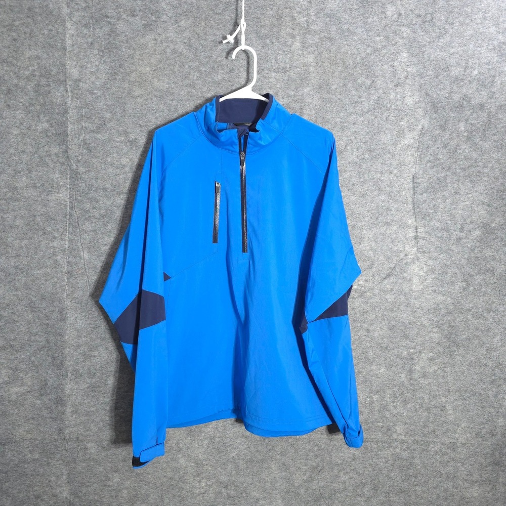 Zero Restriction Tour Series Mens XL Blue Quarter Zip Golf Pullover Stretch Coat